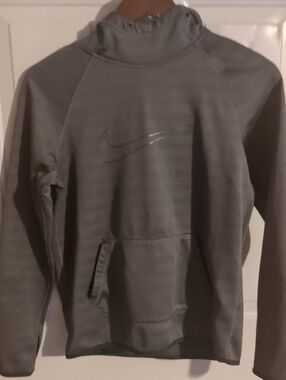 Nike Dark Gray Hooded Pullover with Swoosh